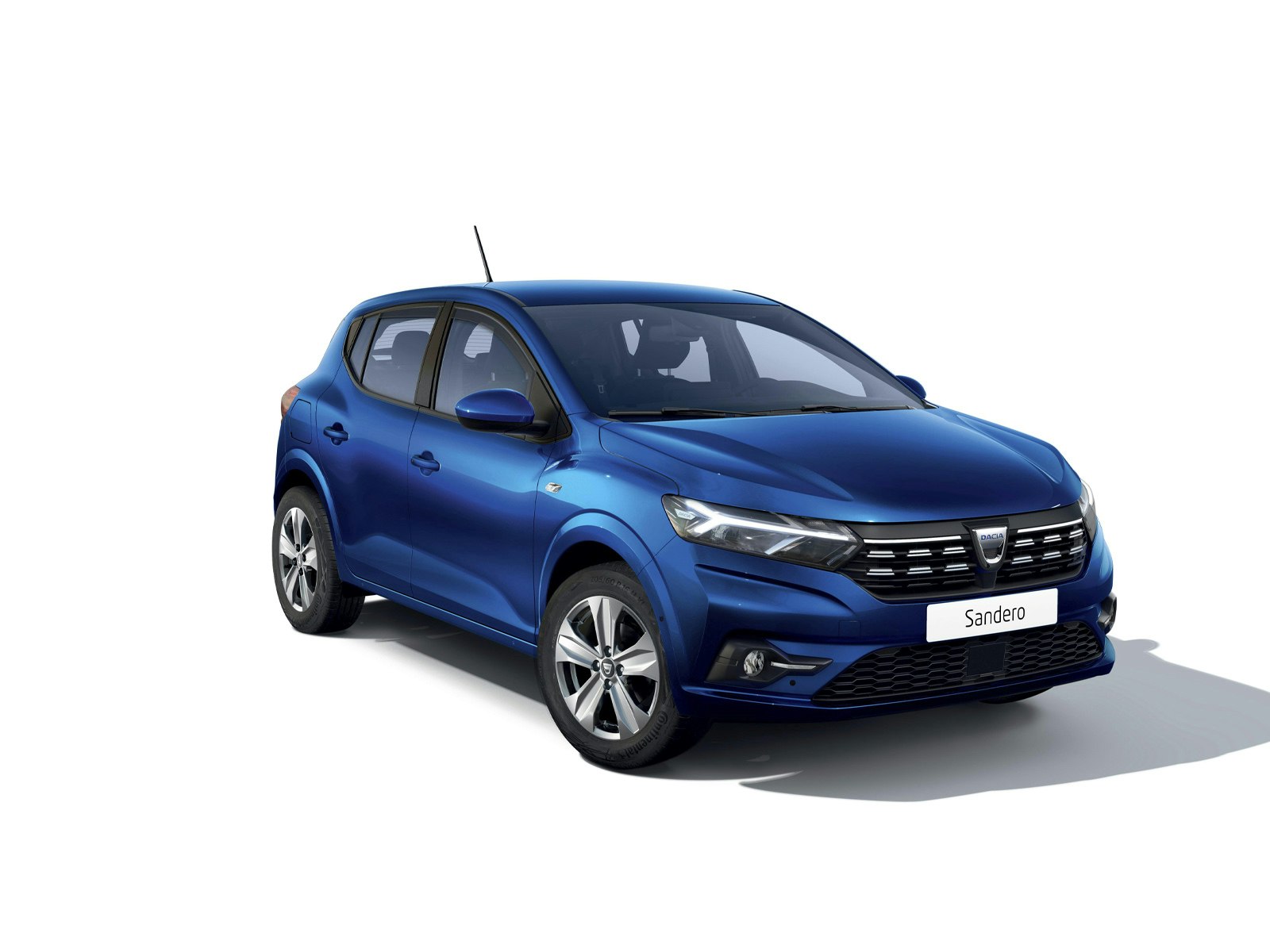 Dacia Sandero Essential forfra i blå
